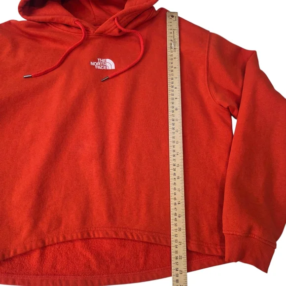 The North Face Hi Lo Hoodie Pullover Sweatshirt Womens XL Red Cropped - Picture 8 of 10
